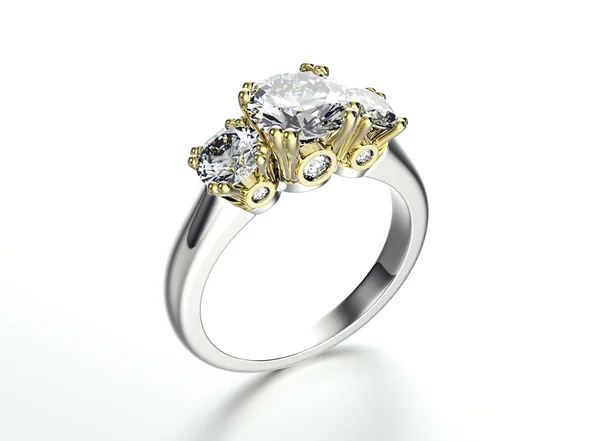 Anello bianco oro — Foto Stock