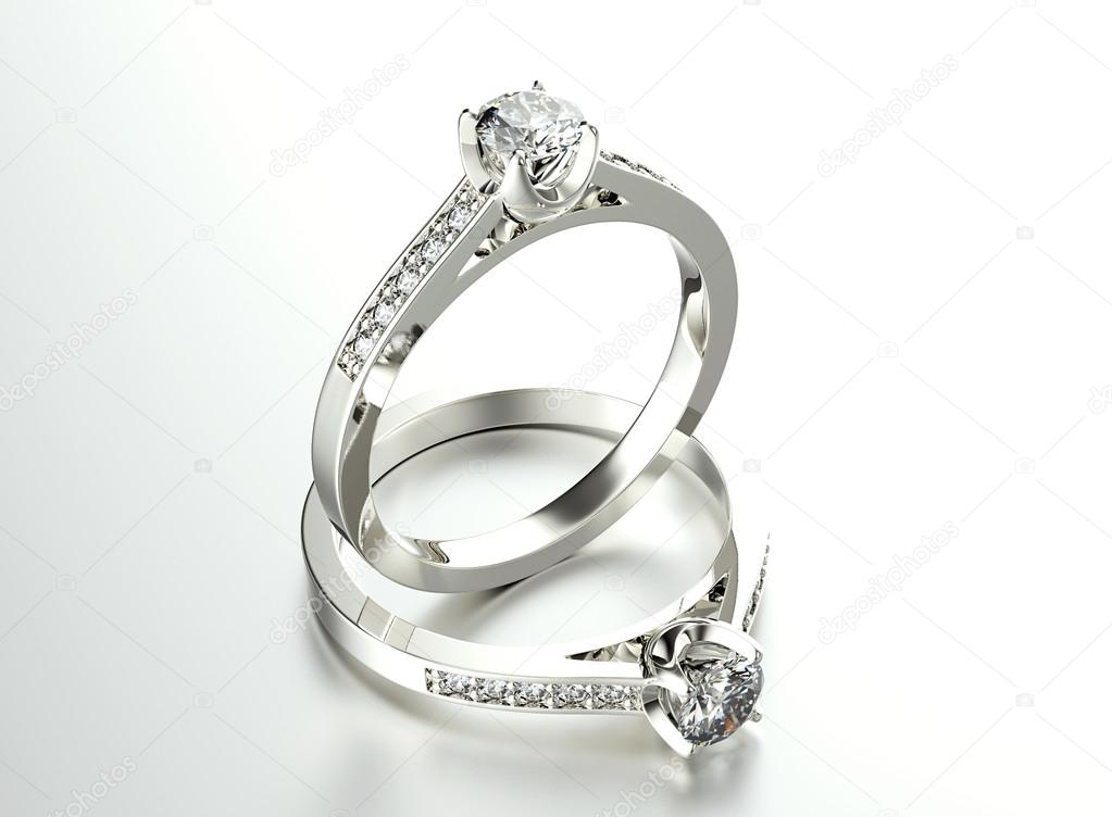 White Golden Rings Stock Photo by Rozaliya 73536537