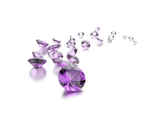 Close-up van Amethyst edelstenen — Stockfoto