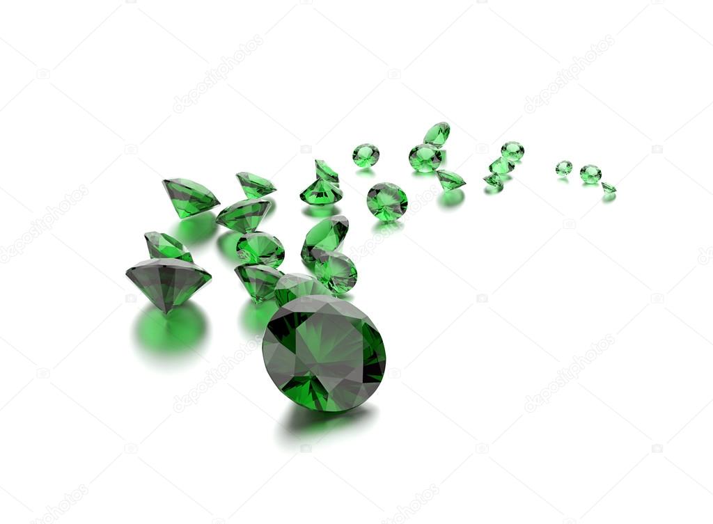 Luxury green emeralds