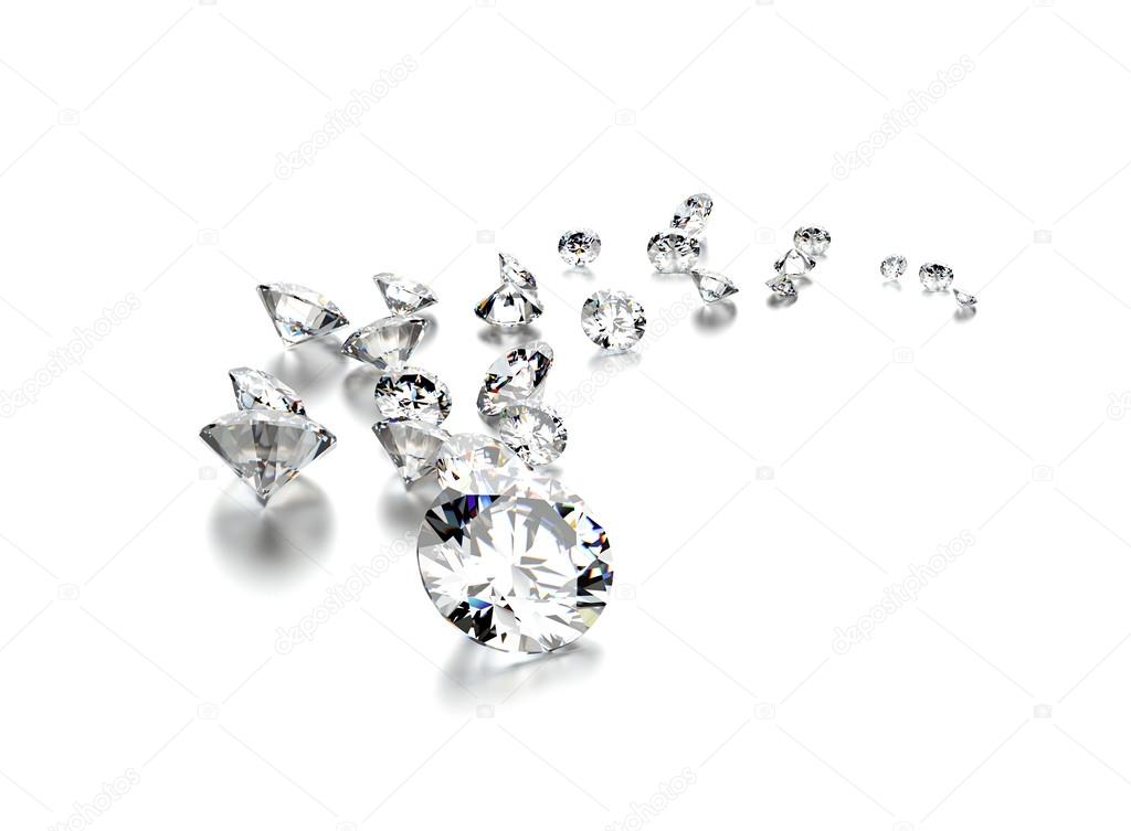 Close-up of luxury diamonds