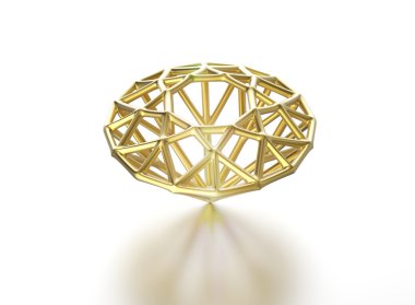 Düşük Poli anahat elmas