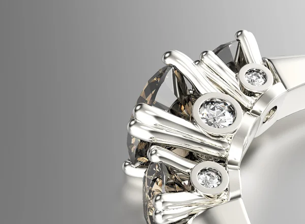 Luxusring mit Diamant — Stockfoto