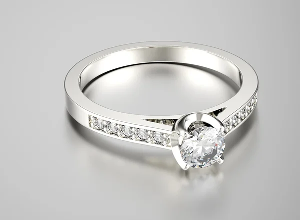 Luxusring mit Diamant — Stockfoto