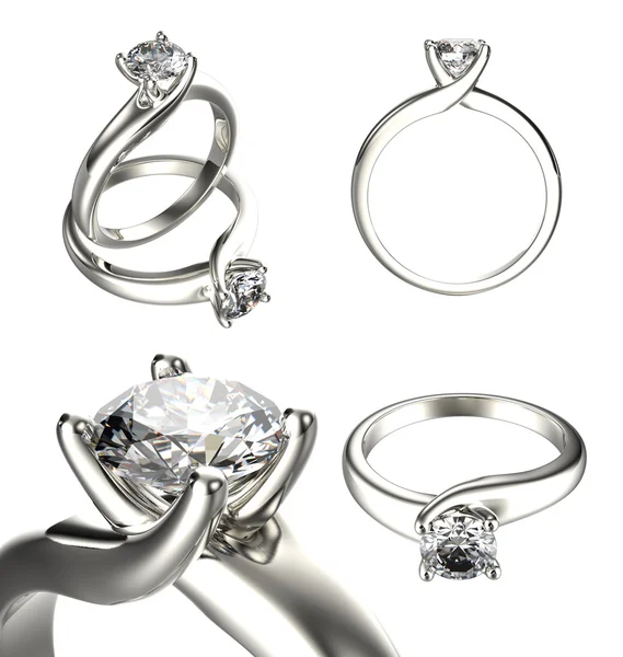 다이아몬드 럭셔리 반지 — 스톡 사진