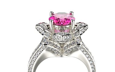 luxury Ring with ruby and diamonds