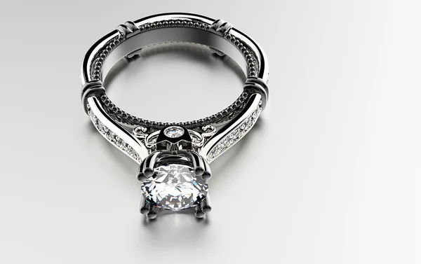 Роскошное кольцо с бриллиантами — стоковое фото