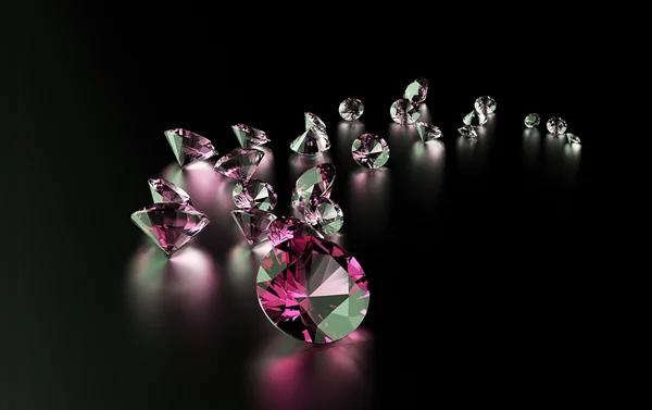 Scattered luxury rubies — Stockfoto