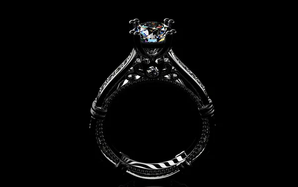 럭셔리 반지 다이아몬드 — 스톡 사진