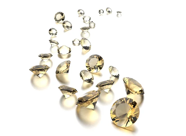 Diamantes de luxo dispersos — Fotografia de Stock