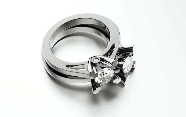 Anelli di lusso con diamanti — Foto Stock