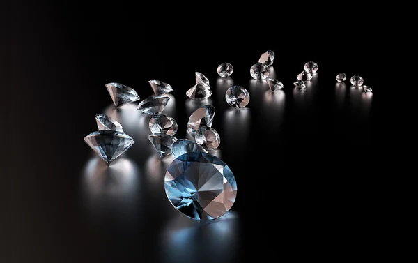 Scattered luxury sapphires — Stock Photo, Image