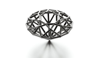 Düşük Poli anahat elmas