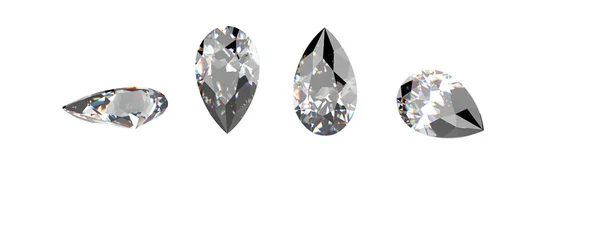 Diamantes sobre um fundo branco — Fotografia de Stock