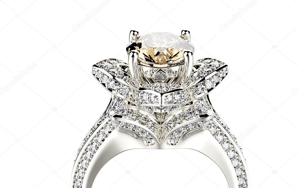 Ring with diamond isolated