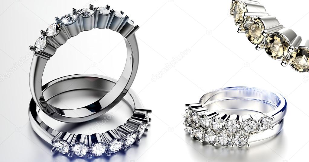 Rings with diamonds isolated