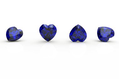 kalp şeklinde değerli taşlar