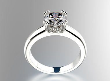 Pırlanta Gümüş Yüzük.