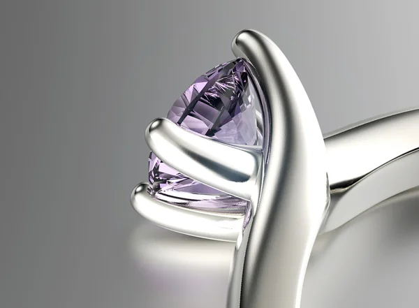 Anello con diamante. Sfondo gioielli — Foto Stock