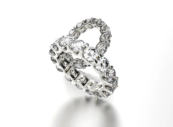 Zlatý prsten s diamantem. Pozadí šperky — Stock fotografie