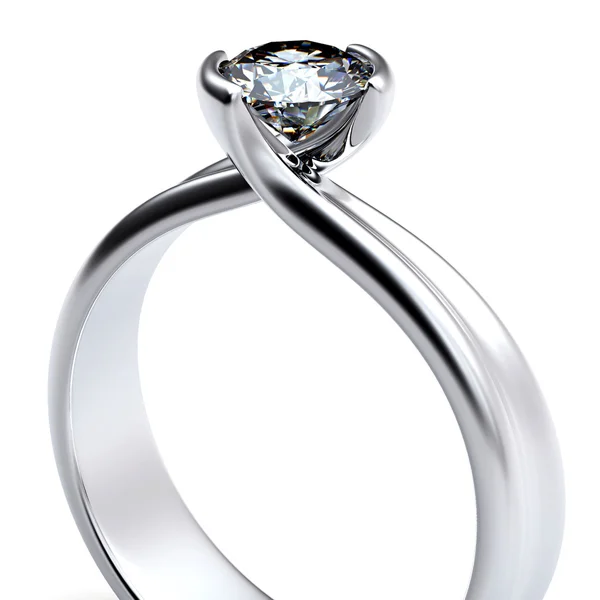 Wedding ring met diamant — Stockfoto