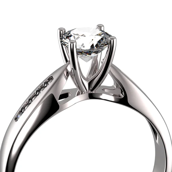 Wedding ring met diamant — Stockfoto