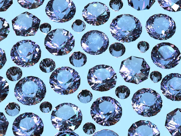 Diamanter ädelstenar bakgrund. — Stockfoto