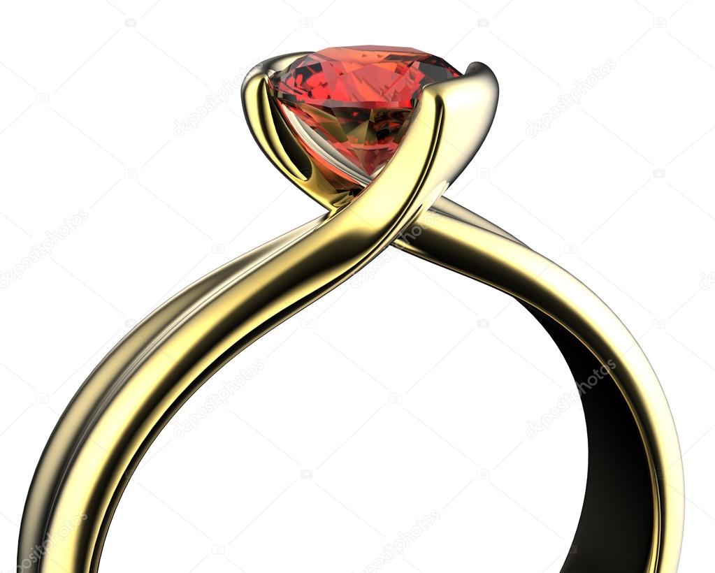 Golden Ring with Diamond.