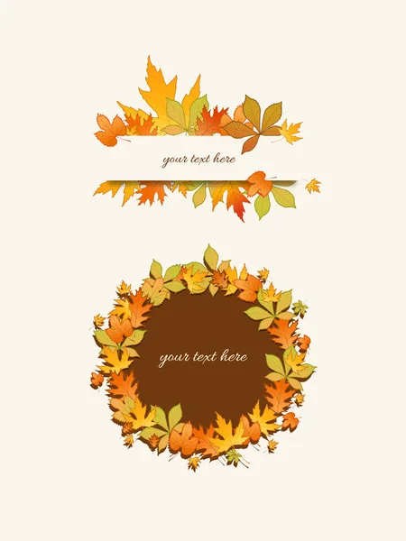 Kleurrijke herfst bladeren achtergrond — Stockvector