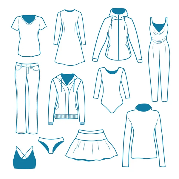 Roupas femininas —  Vetores de Stock