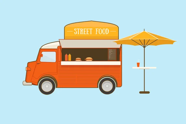 Streetfood-Truck — Stockvektor