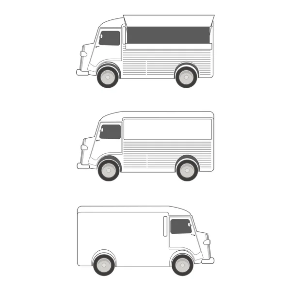 Voedsel vrachtwagen sjabloon — Stockvector