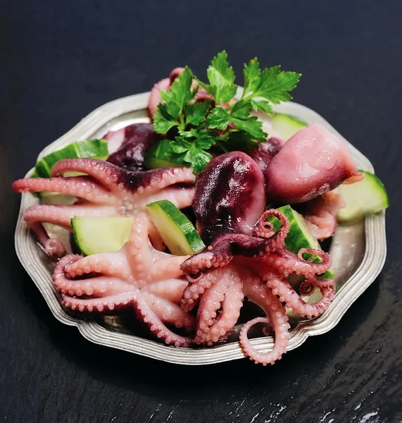 Chobotnice salát zblízka — Stock fotografie