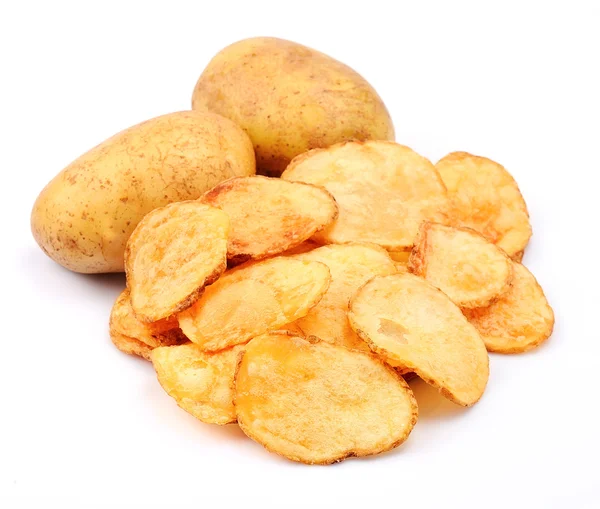 Chipuri de cartofi izolate — Fotografie, imagine de stoc
