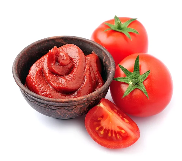 Concentrato di pomodoro. Salsa di pomodoro — Foto Stock