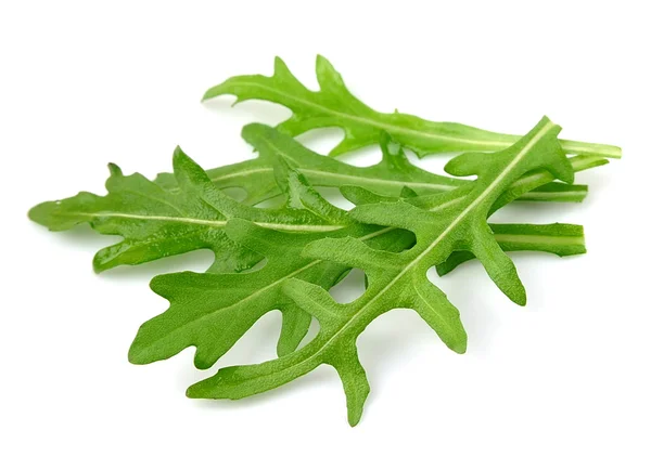 Folhas de Arugula isoladas em branco — Fotografia de Stock