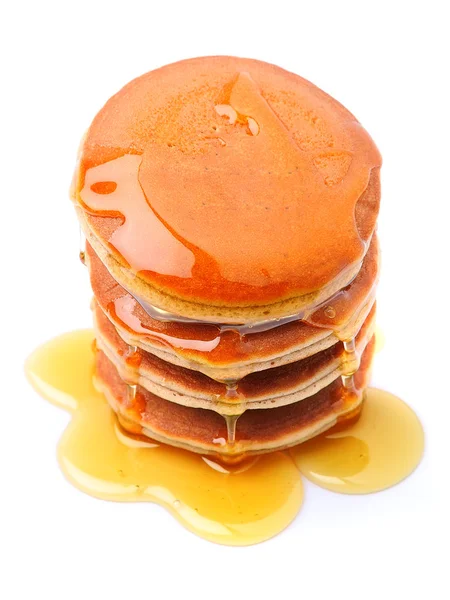 Pancakes with maple syrup — Stock Photo, Image