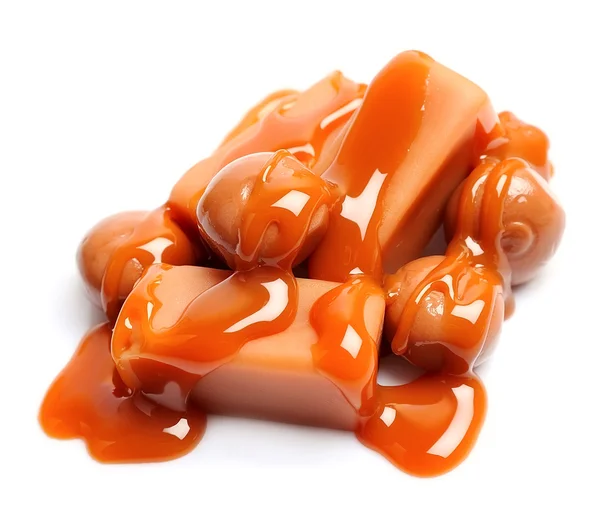 Caramel candies closeup — Stock Photo, Image