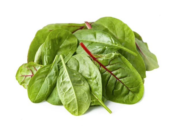 Spinach Mangold Leaves White Backgrounds — Stock Photo, Image