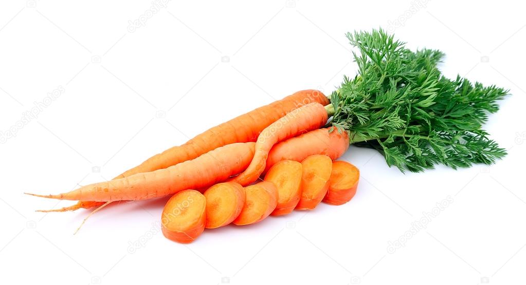 Carrots with leaf