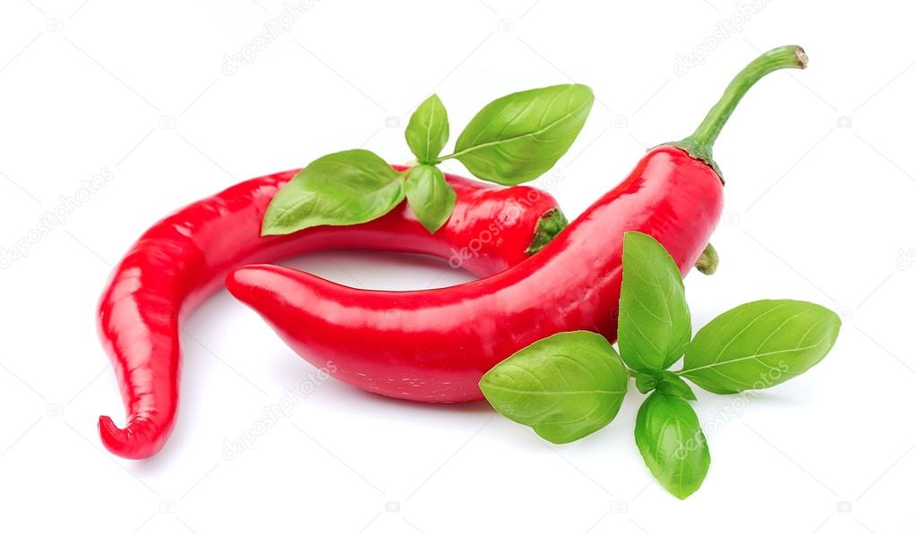 Chili pepper with basil