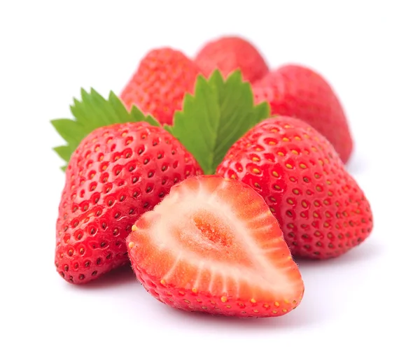 Fresh strawberry with leaves — Stock Photo, Image