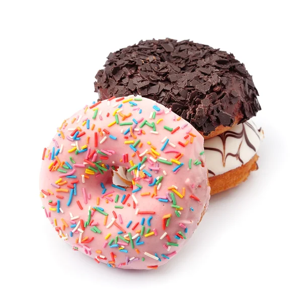 Donuts isolerad på vit närbild. — Stockfoto