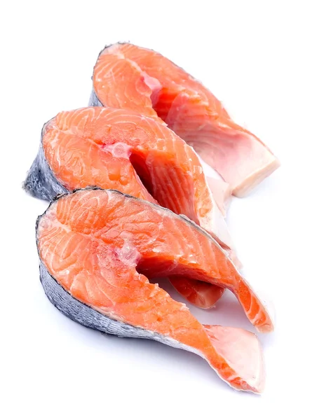 Rauwe biefstuk zalm vissen. — Stockfoto