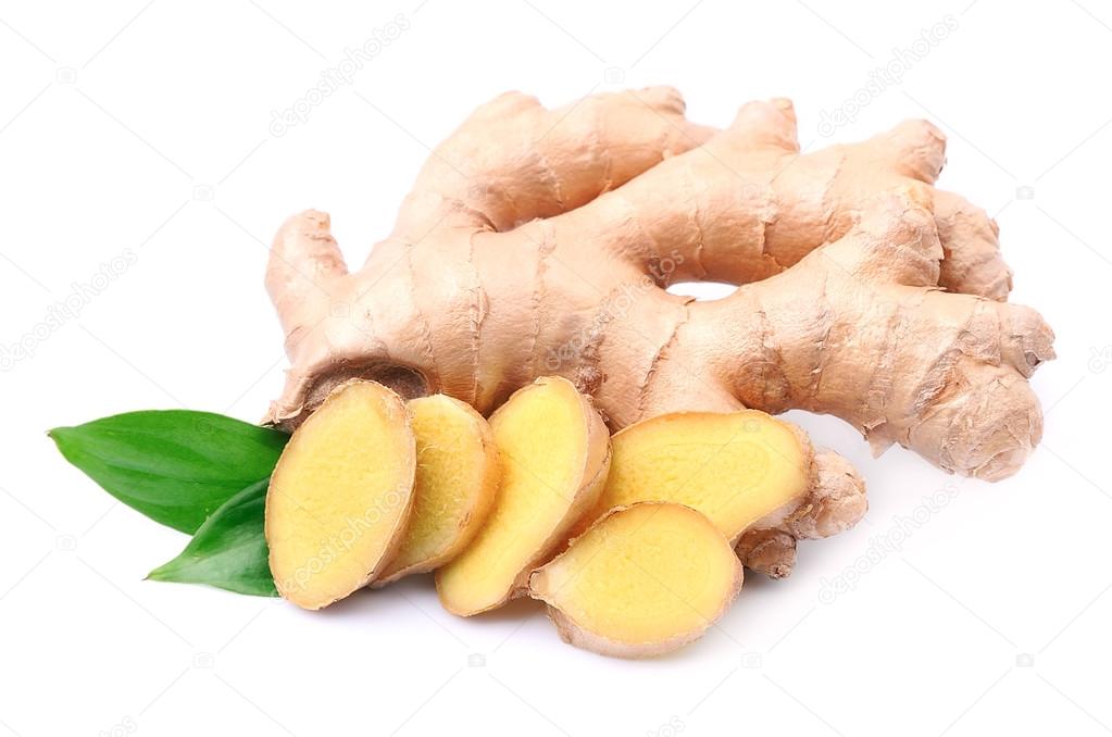 Ginger root close up