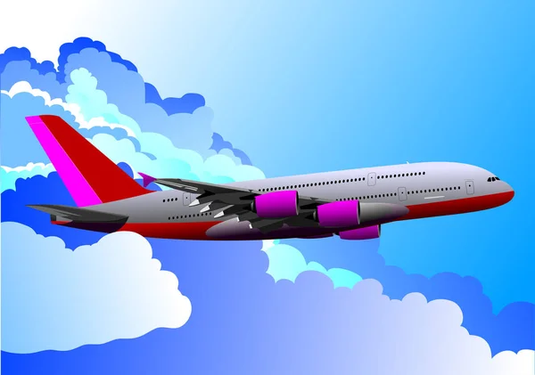 Αεροπλάνο Στον Αέρα Διάνυσμα Εικόνα Για Τους Σχεδιαστές — Διανυσματικό Αρχείο