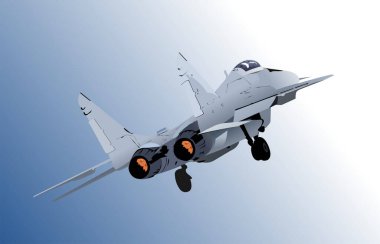 Savaş uçakları. Tasarımcılar için renkli 3d vektör çizimi