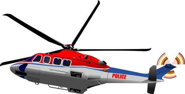 Police Helicopter Vector Illustration — Stock Vector