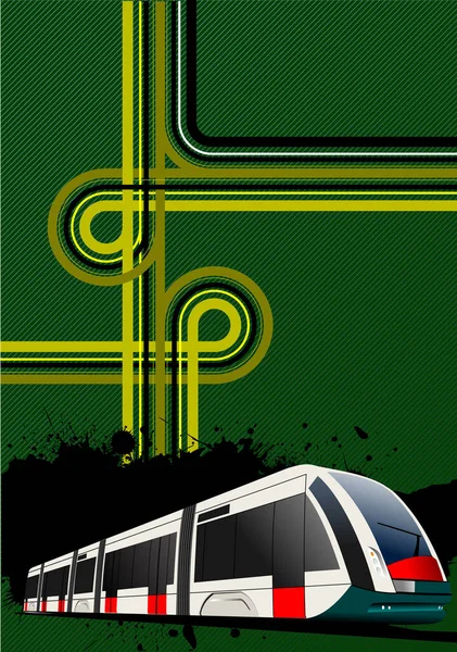 Cubierta Para Folleto Plantilla Carpeta Oficina Con Unión Imagen Metro — Vector de stock