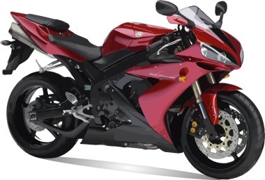 Motosiklet görüntü. Vektör çizim